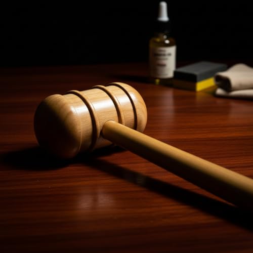 Image of Wooden Cricket Bat Mallet Hammer | Double-Sided Wooden Knocking Mallet for Bat Pressing & Conditioning | Heavy Duty Hammer Tool for Knocking New Bats, Improving Stroke, Shape & Durability