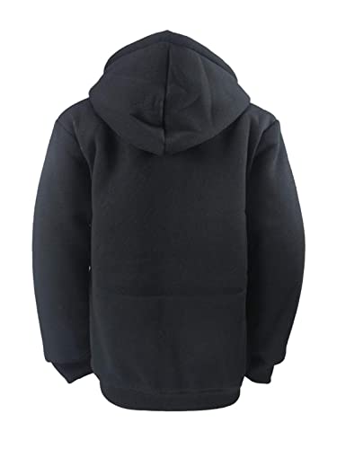 TanBridge Mens Sherpa Lined Hoodie Zip Up Plus Sizes Warm Fleece Hoodie with Padded Sleeve & Rib Cuffs3