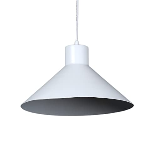 Image of MONI Lights Modern Pendant Ceiling Light for Living Room, Dining Room & Kitchen | Matte White Hanging Lamp | Home Decor Lighting Fixture for Bedroom & Cafe Ambience