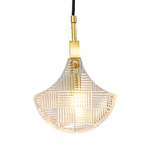 Lustre de luxe en verre et cuivre luminaire chic pour salle à manger