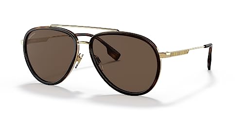 Burberry Oliver Be 3125 101773 Gold Metal Aviator Sunglasses Brown Lens #TOP13