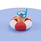 Lurch 210886 Mein Deckel Beach Kids Roland Ring, Glasabdeckung aus BPA-freiem Premium-Platin-Silikon, Ø 10,5cm, Blau