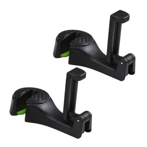 2 Pezzi per Telefono e Gancio per Posteriore per Auto Rotabile e Installazione Facile nero