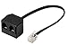 Produktbild kab24® Telefonkabel Modularkabel (0,2m, RJ10 Y-Kabel)