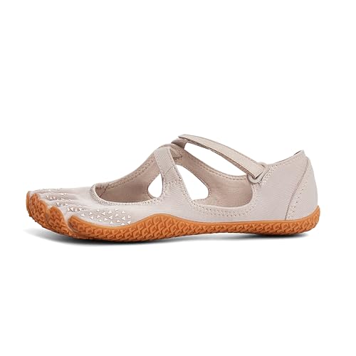 WJZDSJCO Five Finger Shoes for Women Sneaker Pink Gym Ballet Flats Comfortable Hook and Loop Strap...