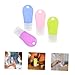 Healvian 4pcs Refillable Silicone Travel Emulsion Bottles Set Eco-friendly Empty Cream Containers for Shampoo Lotion and Cosmetics Mixed Colors for All Your Travel Needs