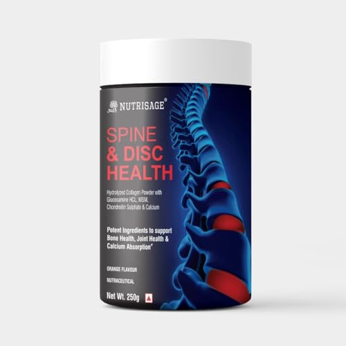 Spine & Disc Health Powder I 20-in-1 powerful ingredients I Back Pain and Neck Pain Support for Disc Bulge, Herniated, Slip Disc and Degenerative Discs,250 gm | Pack of 2