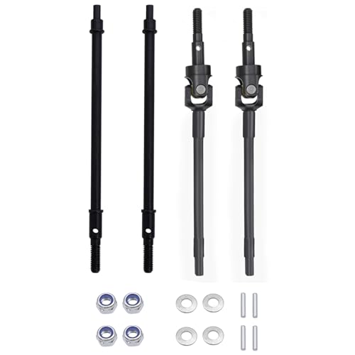 CNC Hard Steel Front CVD Drive Shaft for 1/10 Axial SCX10 I Straight Front Axle RC Crawler Car Replacement Upgrade Parts(Front Rear)
