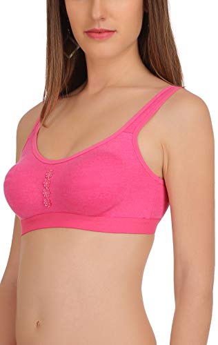 Image of FIMS - Fashion is my style Women's Lycra & Cotton Non Padded Non-Wired Sports Bra (Pack of 3)