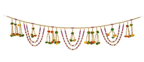 Image of Multi Beads Home Decor Hanging Toran Main Door Garlands Handmade Bandhanwar Door Entrance Hanging Home Traditional Wall Decoration Diwali Gift