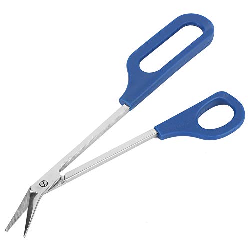 Stainless Steel Bent Handle Curved Embroidery Scissors Sewing, Long Handle Small Scissors Professional Handcraft Scissors