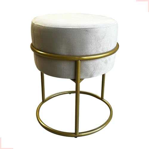 Puff Banqueta Redondo Provador Boutique Camarim Conforto (Bege)