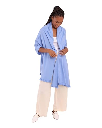 Cotton Cashmere Ruffle Trim Mini Travel Wrap3