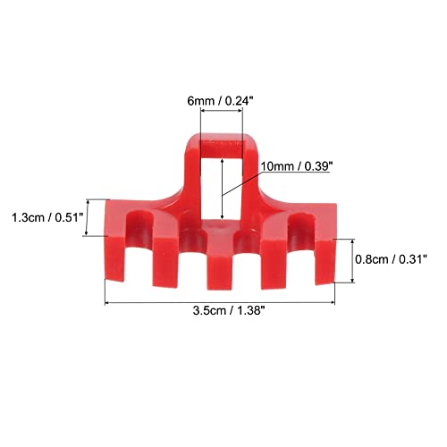 PATIKIL Badminton Stringing Racquet Load Spreader, 4 Pack Racket High Pounds Load Adapter Protector Stringing Machine Tool, Red - Image 2