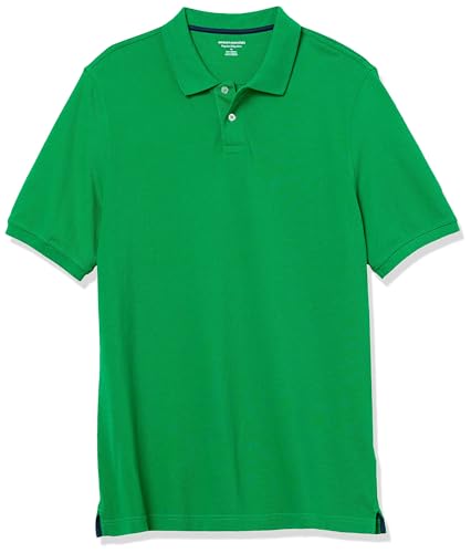Ropa, Softlines Private Label Amazon Essentials - Polo de piqué de algodón de ajuste regular para hombre (disponible en tallas grandes y altas), verde, talla G