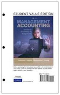 Management Accounting: Information for Decision... 0132567458 Book Cover