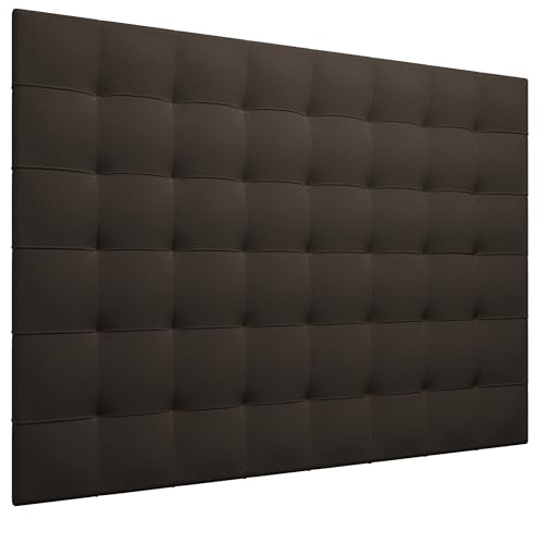 LA WEB DEL COLCHON Cabecero de Cama Manhattan Tapizado Cama 135 (145 x 120 cms) Marron Claro Textil Suave Cabezal Cama Diseño Moderno | Cabeceros Acolchados