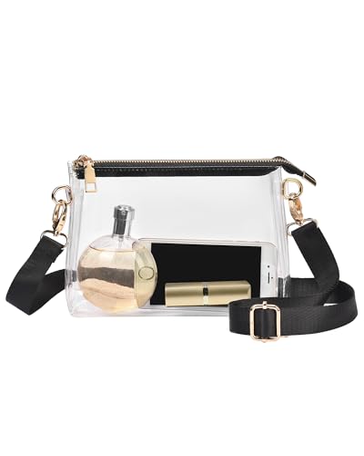 Image of Clear Purse for Women - Stadium Approved Crossbody Bag, Small Stadium Bag for Concerts & Sports Events
