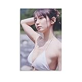 吉岡里帆水着写真かわいいセクシー清純ポスター壁飾り クール ポスター 壁アート キャンバス 印刷 アートパネル オフィス装飾 ぶら下がる 版画 ギフト12x18inch(30x45cm)