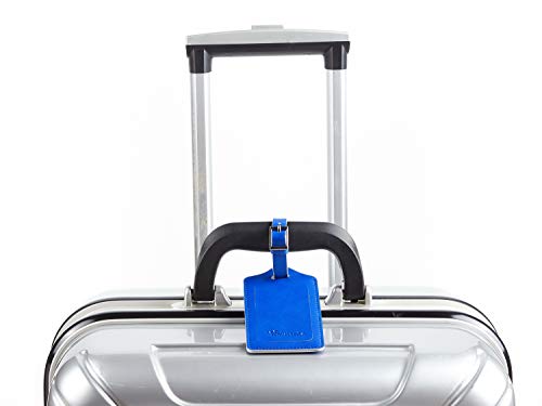 Travelambo Luggage Tag Faux Leather For Suitcase Women Kids Funny Cute (Fresh Blue) #TOP4