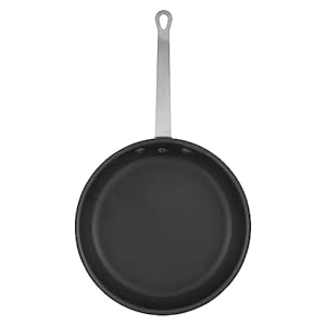 Winco AFP-12NS Commercial-Grade Aluminium Fry Pan/Skillet, 12″, Silver