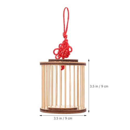 Image of POPETPOP Hanging Bamboo Cricket Cage Portable Grasshoppers Cage Small Insects Storage for Home Reusable Mesh for Nature Study 3.54 X 3.14 X 3.14 in 1 Pack