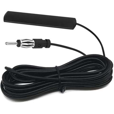 QLOUNI Car Stereo FM AM Radio Antenna, 16.4ft(5.5 Yard) Cable Hidden Radio Antenna with 3-M Adhesive, Hidden Windshield Dashboard Antenna Suitable for All Types of Cars, Truck, Motorcycle, SUV Cover