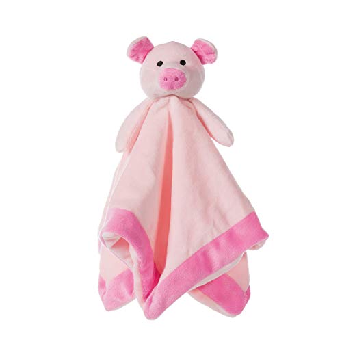Image of Apricot Lamb Stuffed Animals Security Blanket Pink Pig Infant Nursery Character Blanket Luxury Snuggler Plush (Pink Pig, 14 Inches)