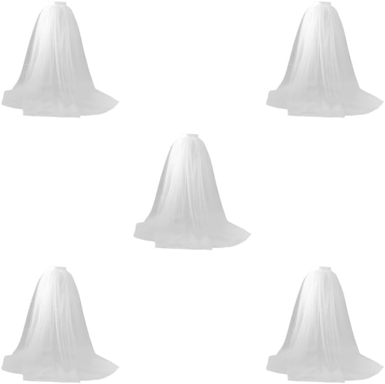 5のセット女性チュール チュチュ ロング スカート レース アップ 無地