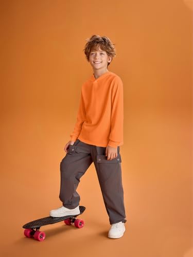 Haloumoning Boys Fashion Hoodies Kids Long Sleeve Hooded Sweatshirts 5-14 Years4