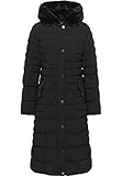  BARBARA LEBEK Damen Steppmantel mit Webpelz Black schwarz - 46