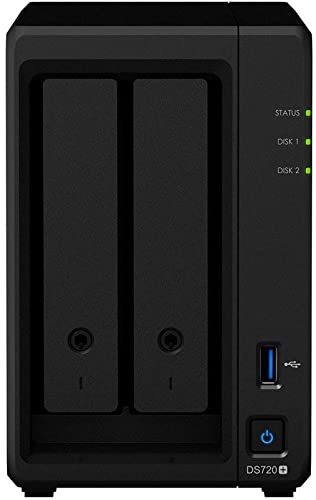 Synology DS720+ 8TB 2 Bay Desktop NAS Solution, installed with 2 x