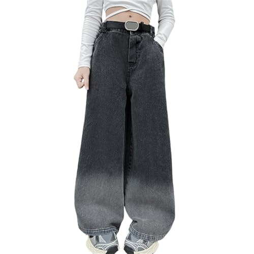 Betadog Baggy Wide Leg Jeans for Kids Straight Leg Denim Pants Teen Girls Vintage Casual Loose Jeans