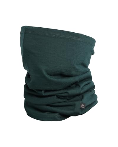 DANISH ENDURANCE 100% Merino Multifunktionstuch, Ultraleichter Schlauchschal, für Damen & Herren, Dunkelgrün, Einheitsgröße