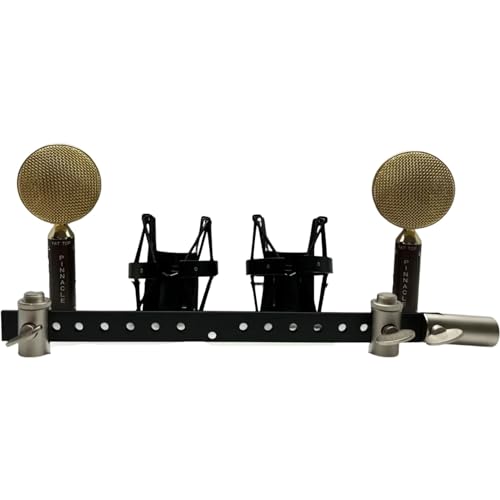 Pinnacle Microphones D-FT-ST-G Fat Top Ribbon Microphone Stereo Set, Brown