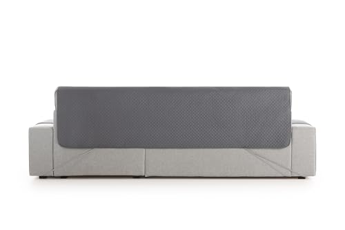 Textilhome Sofaüberwurf L Form Rechts Textilhome Sofa Überzug Adele, Universeller Sofabezug, Couch Überzug Gepolstert, Sofaschoner Schutzdecke, Haustierfreundlich, Farbe Grau, 240 cm