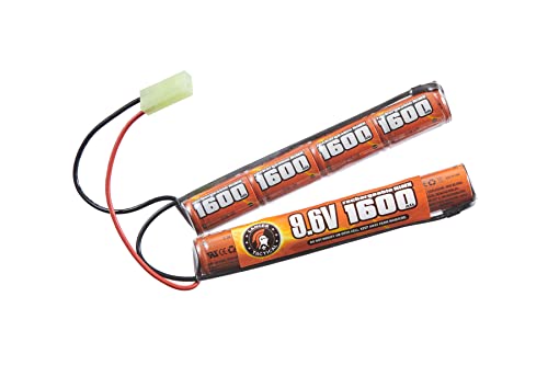 Lancer Tactical Nimh Airsoft Battery Compatible With Lancer Aeg Airsoft (9.6V, 1600 Mah Nunchuck) #TOP1