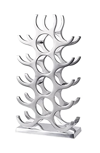 MichaelNoll Wijnrek flessenrek fles aluminium zilver luxe - wijnstandaard, rek modern van metaal - flessenhouder… - Image 3