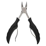 1個 ペディキュアプライヤー 爪切り キューティクルニッパー キューティクルクリッパー 瑪瑙パレット ネイルカッター イーグルビークネイルプライヤー ステンレス鋼 Black PAMINGONO