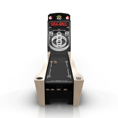 Skee-Ball Arcade Table Machine Game for Home Basement Recreation Room - Premium+ Nostalgic Classic Fun of Roll and Score - Made in The USA (Black)