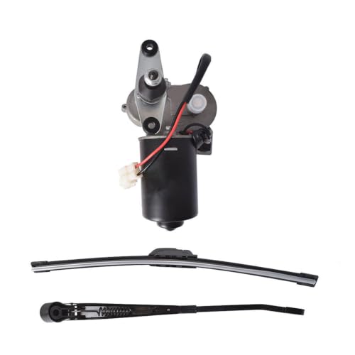 Image of 12V Electric Windshield Wiper Motor Kit Replacement for Polaris RZR, Clear, Front and Inside, UTV, Polycarbonate (PC)