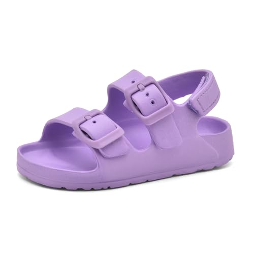 Image of Toddler Unisex Adjustable Buckle Sandals - Comfortable Open Toe Beach & Pool Shoes for Boys & Girls with Back Strap