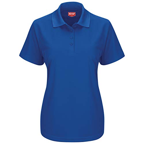 Red Kap Women's Short Sleeve Performance Knit Pocketless Core Polo, Royal Blue, Extra Large