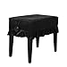 Housse de Chaise de Piano Housse de Tabouret de Banc de Piano pour Banc de Siège Unique de Piano Universel(Noir)