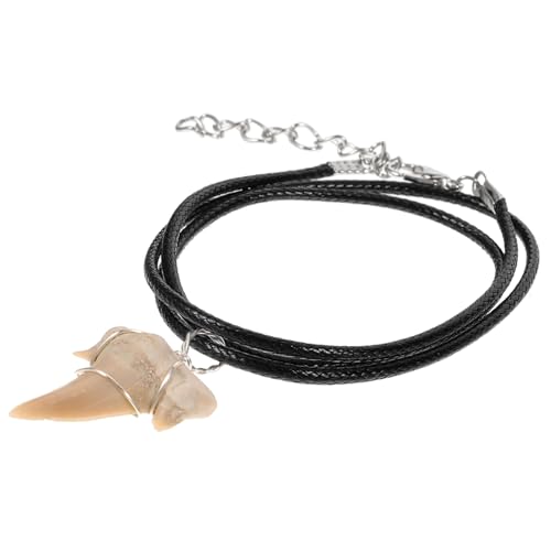 Collier de dents de requin anti-allergique, pendentif robuste pour hommes et dames