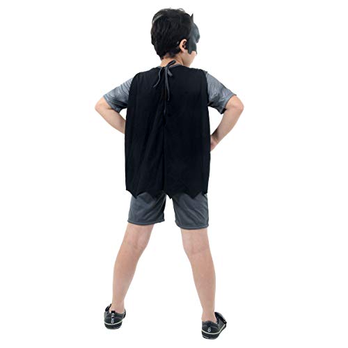 Fantasia Batman Curto Com Musculatura Infantil 910890-m Sulamericana Fantasias Cinza/preto M 6/8 Ano