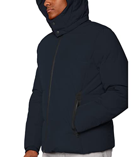 Image of Cole Haan Men's Short Down Parka With Hooded Down Coat