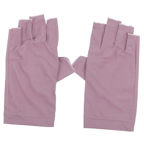 TOPPERFUN 1 par Guantes de Manicura UV de Protección Solar Guantes sin Dedos para Cuidado de Uñas y Actividades al Aire Transpirables y Resistentes al Agua