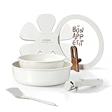 【Superior Nonstick Ceramic Coating】Equipped with a premium nonstick ceramic coating, our pots and pans offer exceptional durability and performance. Easy to clean and free from harmful chemicals like PFOA, PFAS, it ensures a healthier cooking experie...