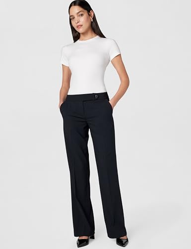 Image of Calvin Klein Women's Classic Fit Straight Leg Lux Suit Pants